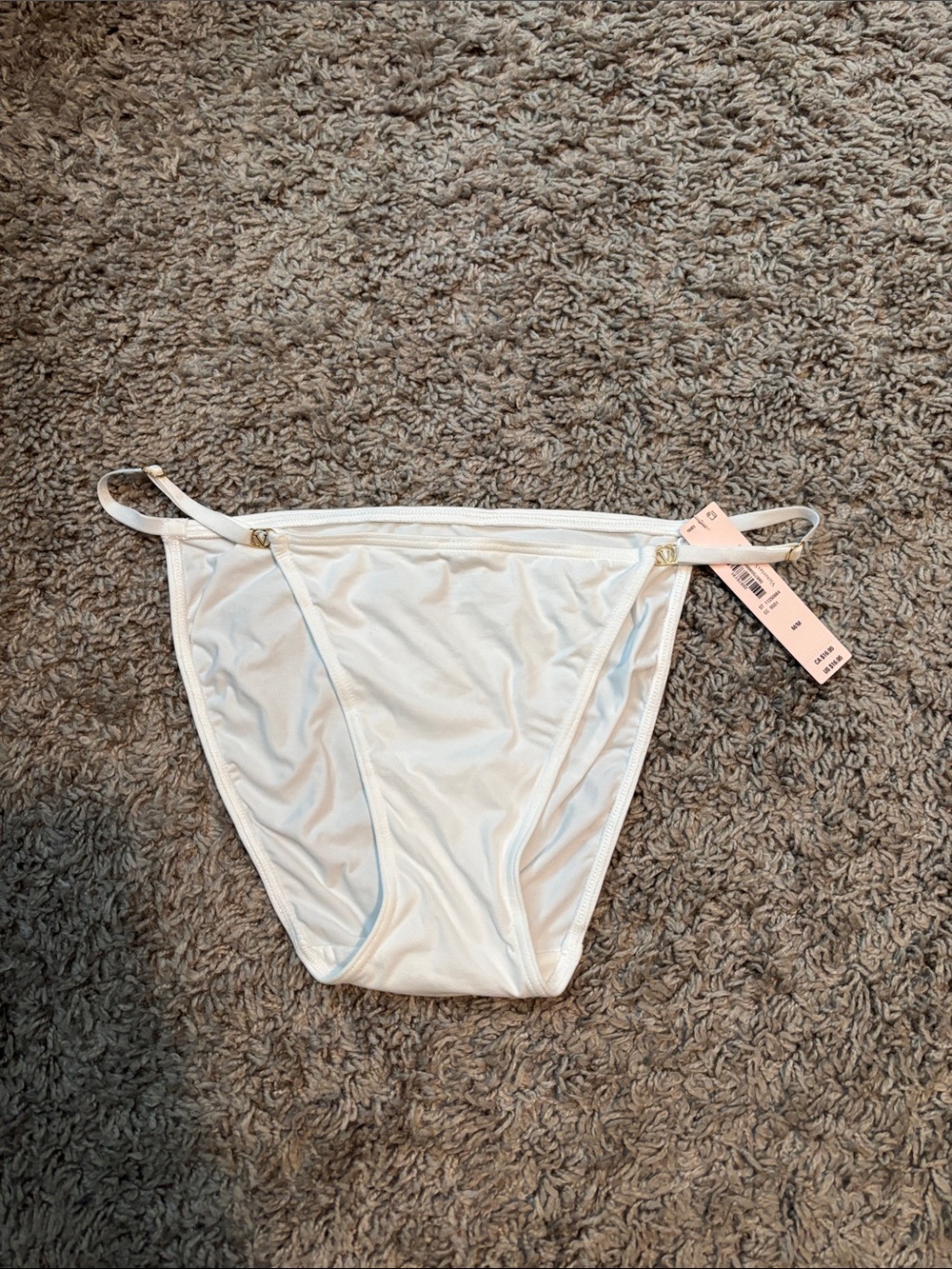 Victoria's Secret White Satin High-Cut Bikini Panty